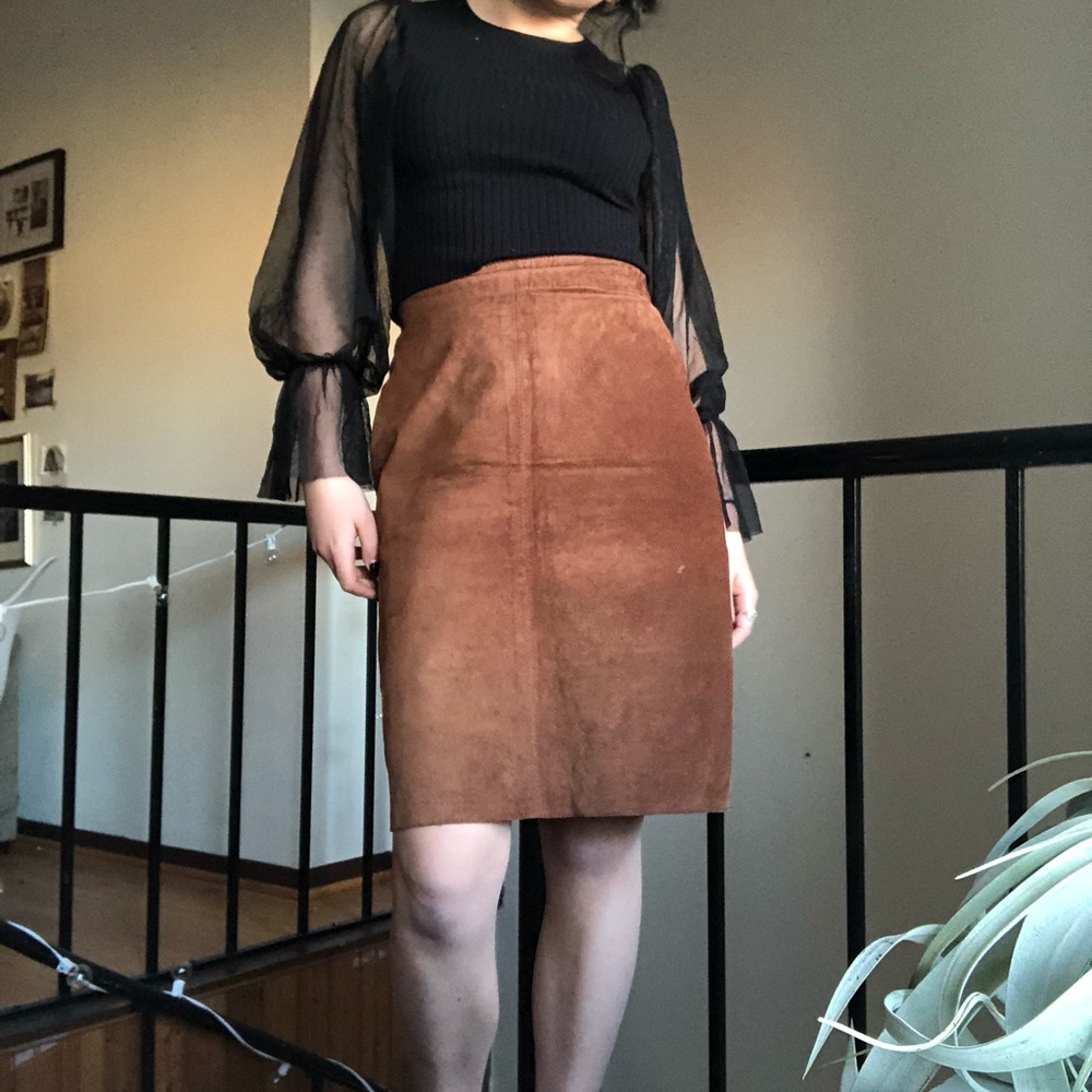 Vintage suede skirt